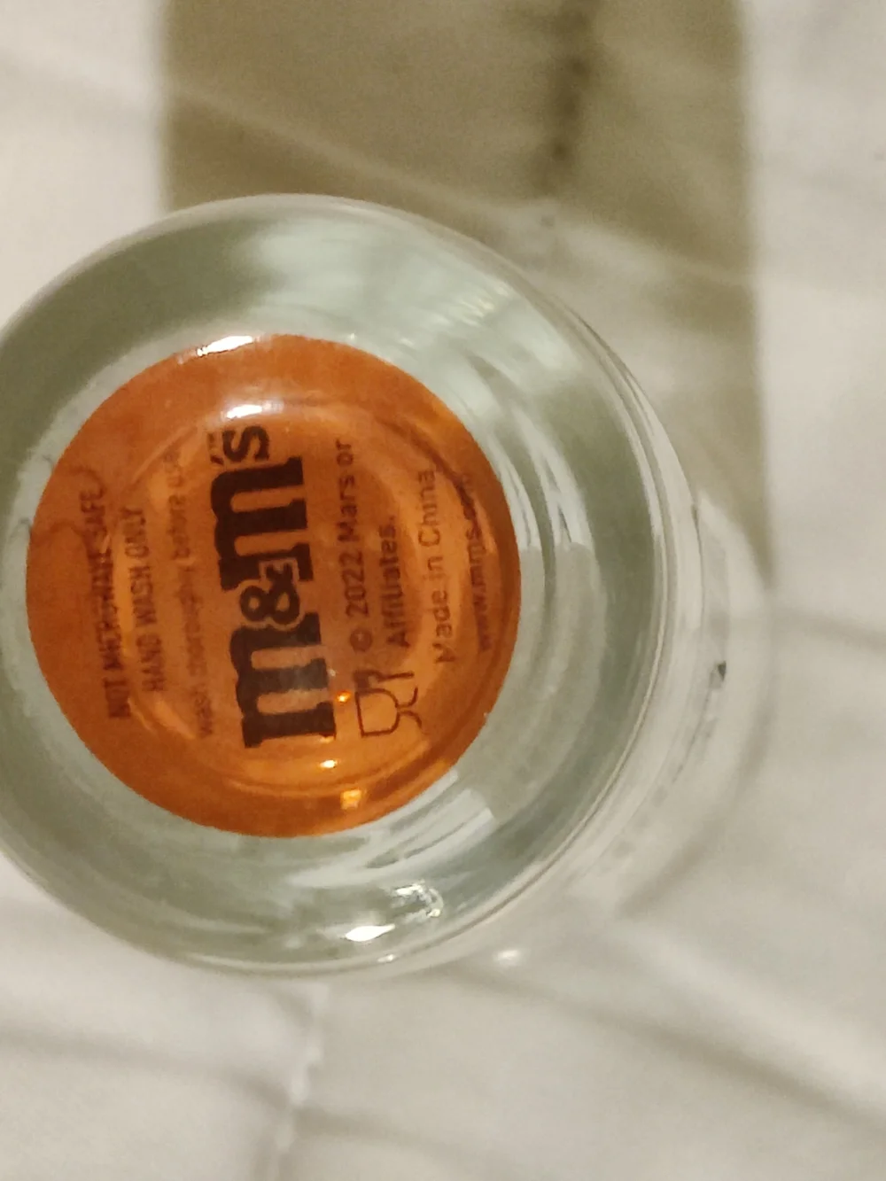 M&M'S Green Character Las Vegas Shot Glass  ( Has A Couple Scratches)